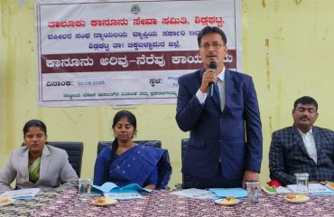 human rights act awareness program held on 30.08. 2025 at Sidalghatta taluk office.