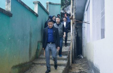 PD&SJ N. Longshithung Ezung and his entourage inspecting the Court surrounding