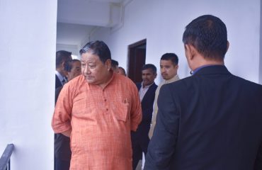 Inspection tour of New District Court Complex at Tuensang by Honble Mr. Justice Kakheto Sema