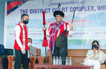 Honouring Hon'ble Mr. Justice Sudhanshu Dhulia, The Chief Justice with Lotha Tradition Attire