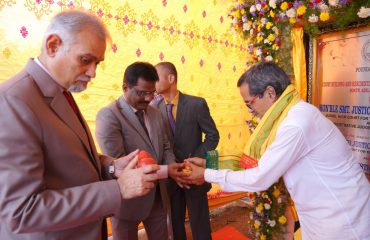 Foundation stone laid by Hon'ble Judges at Boath