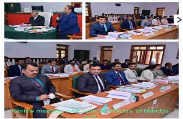 Review meeting with Judicial Officers of Mandya Unit