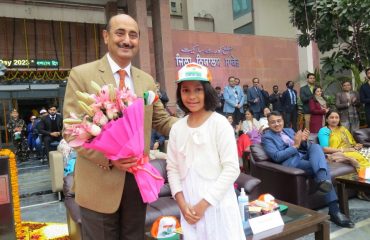 republic day flower distribution by District Judge South