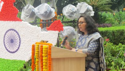 Flag hoisting ceremony of independence day photo 4