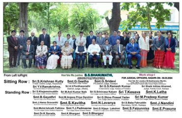 Workshop-I for all Judicial Officers held on 30.03.2024