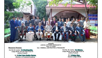 Workshop-IV for all Judicial Officers held on 21.12.2024