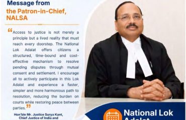 Message from the Patron-in-Chief, NALSA