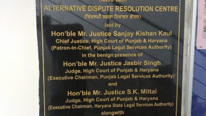 Foundation stone of Alternative Dispute Resolution Centre