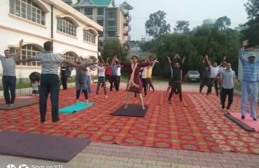 Celebration of Interenational Yoga day @Court Complex Ghumarwin