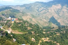 View of Longwa Village Bordering Indo-Myanmar Border
