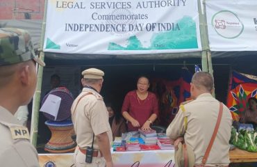 Zunheboto DLSA on Independence Day stall for free legal booklets and pamphlet's