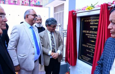 सिविल न्यायालय गैरसैंण, चमोली में कर्मचारियों के लिए आवासीय भवन का लोकार्पण दिनांक १२.०५.२०२४।