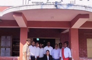 Judicial Officers with Court Staffs in Uniform Bangomunda