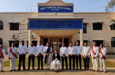 Judicial Officer with Court Staffs in Uniform Loisingha