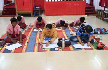 DRAWING COMPETITION UNDER THE AEGIS OF HON'BLE HIGH COURT ON 11.11.2023(During Drawing Competition)