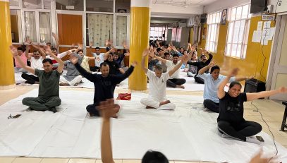 yoga day at Court Kullu