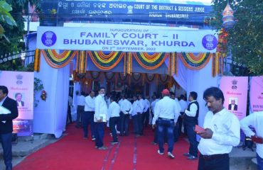 INAUGURATION BANNER OF JUDGE,FAMILY COURT II,BHUBANESWAR