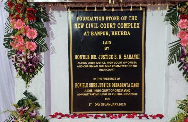 PLAQUE OF FOUNDATION STONE CEREMONY OF BANPUR ON 04.11.2023