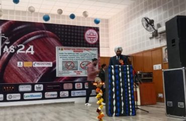 The Ld. District and Sessions Judge cum Chairman DLSA, Hsp addressing the Law students from various Law colleges in India at the AEQUITAS 24 organized at P.U. Swami Sarvanand Giri Regional Centre, Hsp