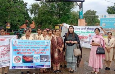 Walkathon (rally) taken out in collaboration with Civil Surgeon, Hoshiarpur to spread the massage against drug abuse as per the instruction of Ld. District & Sessions Judge, Hoshiarpur