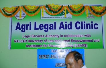 Inauguration of AGRI LEGAL AID CLINIC at Bommera (V), Palakurthy (M)