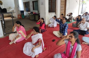 Staff Doing Yoga