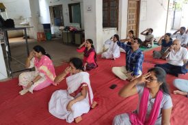 Staff Doing Yoga