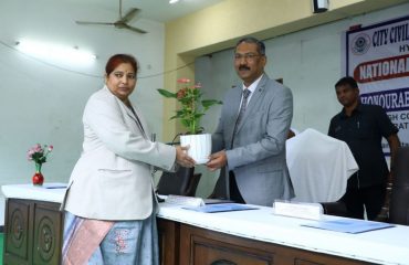 Boke presentation to Administrative Judge on Lok adalath