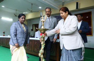 Candling on with Administrative judge on Lok Adalath