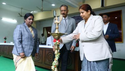 Candling on with Administrative judge on Lok Adalath