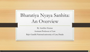 The Bharatiya Nyaya Sanhita, 2023: An Overview | District Court ...