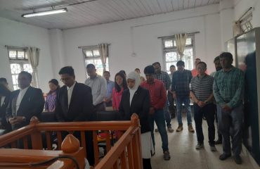 Observance of two minutes' silence at District Judge's Court,Kalimpong