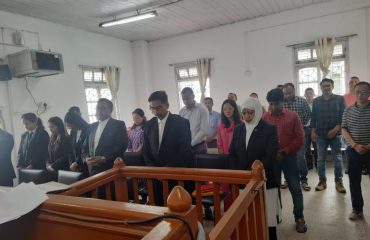 Observance of two minutes' silence at District Judge's Court,Kalimpong