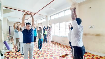 A glimps of International Yoga Day observed in the District Court Complex, Hailakandi