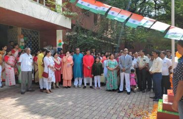 Independence day flag hoisting