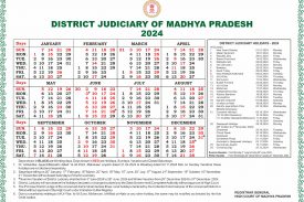 District Judiciary Calendar 2024
