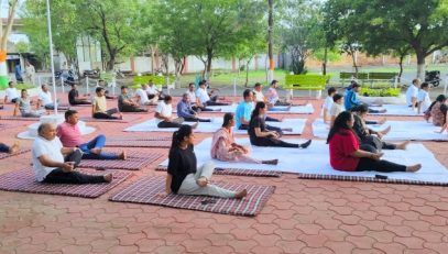Yoga Day 2025 at District Court campus Sehore