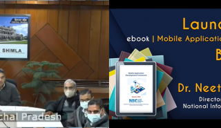 Dr. Neeta Verma, Director General NIC released the eBook on Mobile Application Development Framework, prepared by NIC Himachal Pradesh for NIC Officers