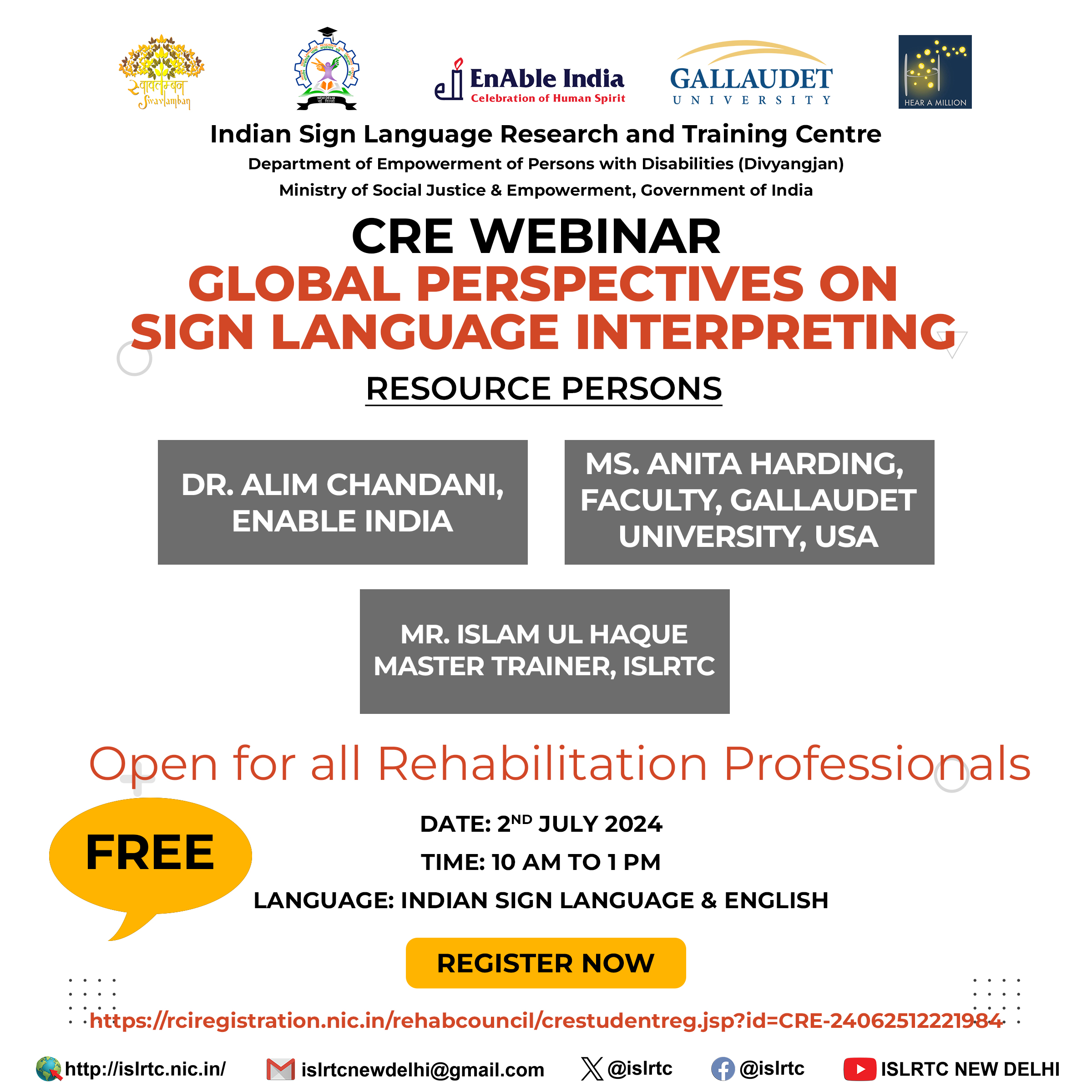 Free Online CRE Programme - Poster