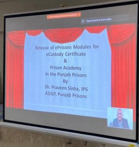 Inauguration of eCustody Certificate and Prisons Academy Module Under ePrisons Project in Punjab