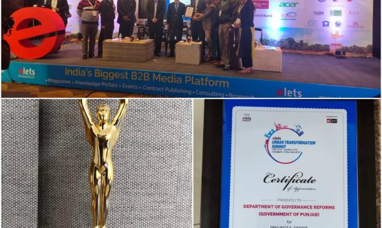 Glimpses of Award during elets Urban Transformation Summit on 12th December 2019 in Chandigarh