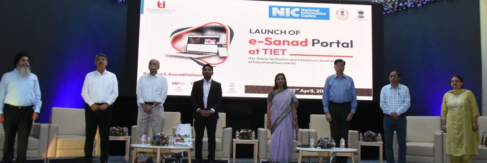Rollout of eSanad in Rajiv Gandhi National University, Thapar Institute of Engineering and Technology, Patiala and RIMT University in Punjab