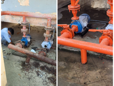 Pipe Repair before and after