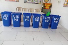 colourful dustbins