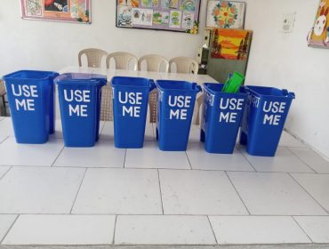 colourful dustbins