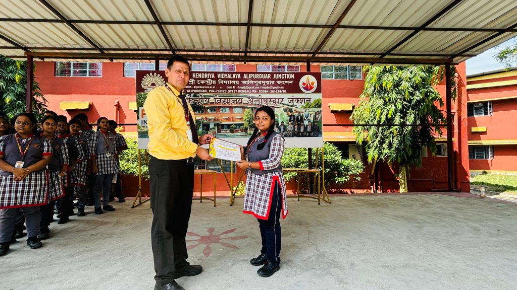 Olympiads certificate distribution by Respected Principal sir at PM SHRI KV ALIPURDUAR JUNCTION