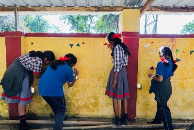 Bagless day-Wall Painting at PM SHRI KV ALIPURDUAR JUNCTION to promote the experiential learning.