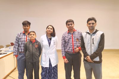 जेएलएन ऑडिटोरियम एम्स में प्रश्नोत्तरी में प्रथम स्थान