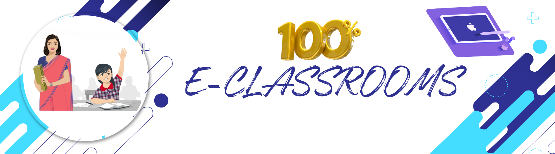 kv kaduthuruthy 100% e-classroom banner