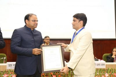 श्री के के गुप्ता को राष्ट्रीय प्रोत्साहन पुरस्कार प्राप्त हुआ